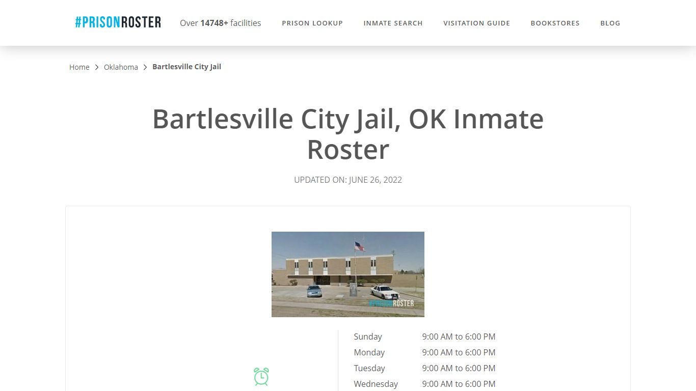 Bartlesville City Jail, OK Inmate Roster - Prisonroster